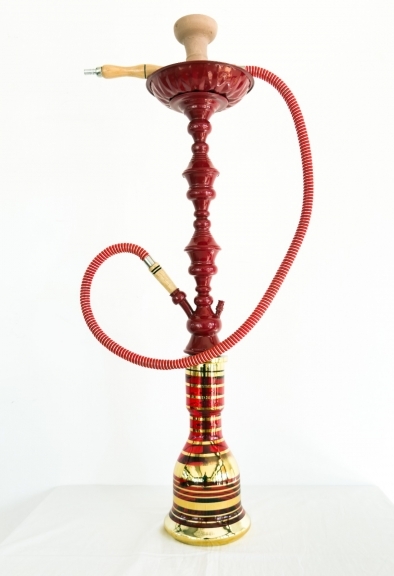 Narghilè  artigianale due livelli 2815 cm 90 bis