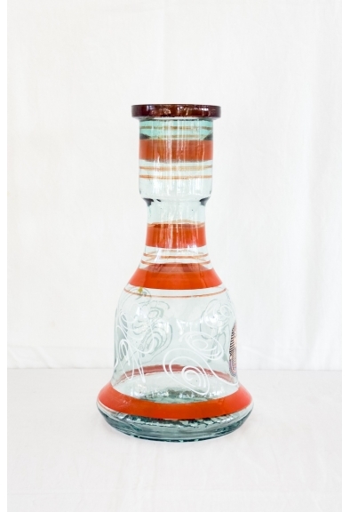 Ampolla 2867 trasparente righe rosse cm 30