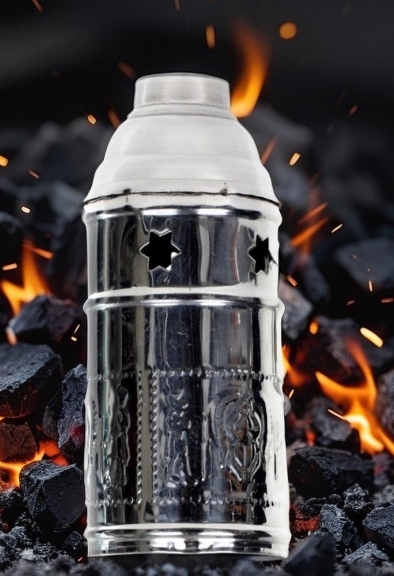 Antivento  in metallo  per shisha grande 2906