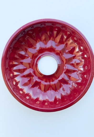 Piatto per Narghilè rosso 1969