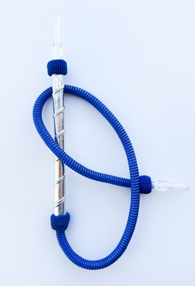 Tubo per  shisha 1704 blu argento