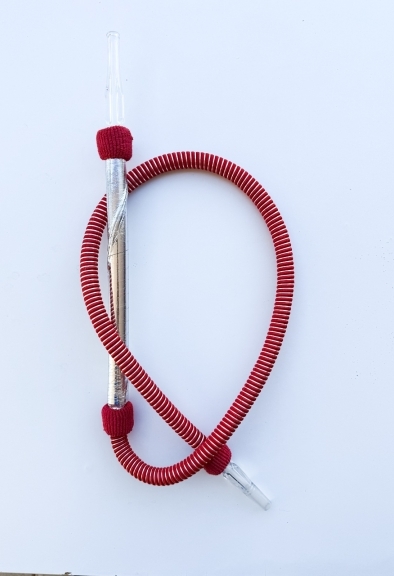 Tubo per  shisha 1705 rosso argento