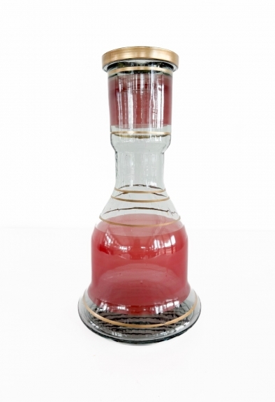 Ampolla 2867 trasparente righe rosse cm 30