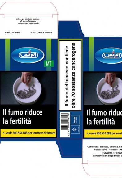 Prince tabacco per narghilè al gusto menta codice AMS 3402